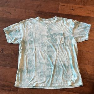 Old Navy Mens Vintage (Barely Worn) Green Tie Dye T-Shirt, Size Large